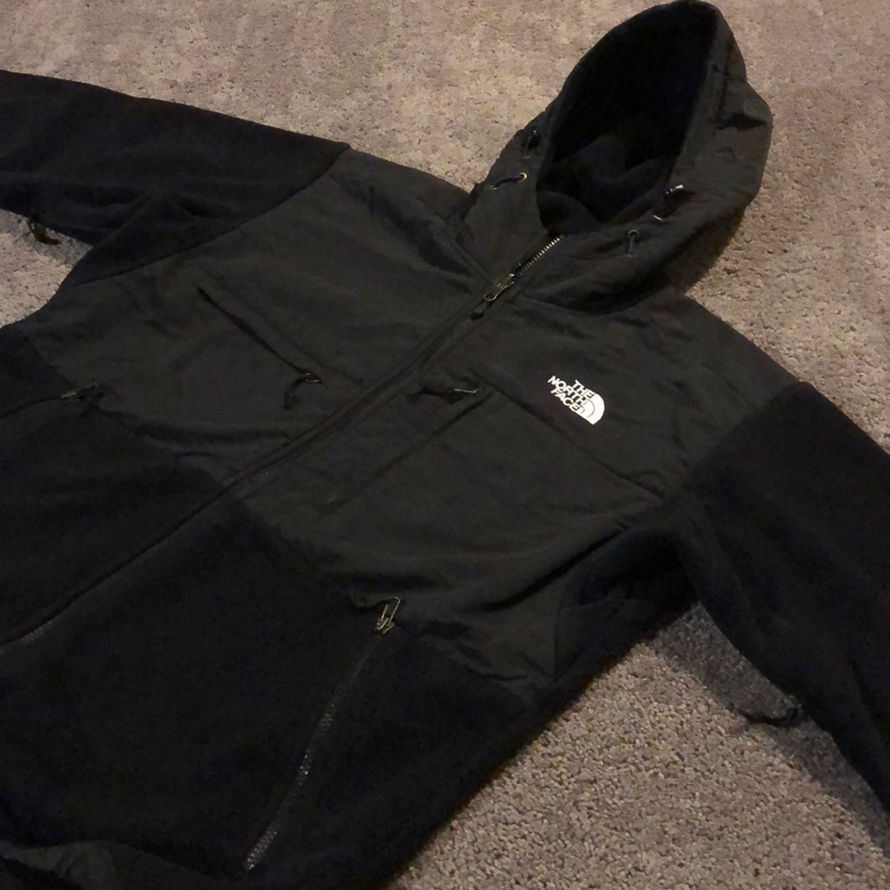 North face fleece Denali hooded jacket